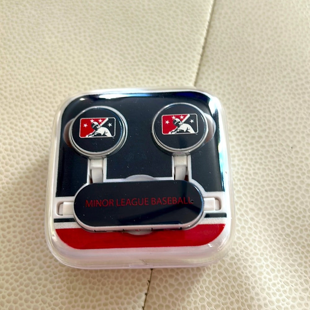 MiLB Wired Earbuds Blue Minor-League Baseball Corded NEW in Case